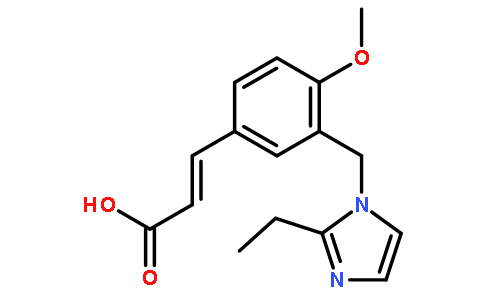(2E)-3-{3-[(2-Ethyl-1H-imidazol-1-yl)methyl]-4-methoxyphenyl}acrylic acid