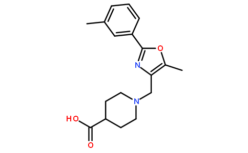 1-((5-methyl-2-(m-tolyl)oxazol-4-yl)methyl)piperidine-4-carboxylic acid