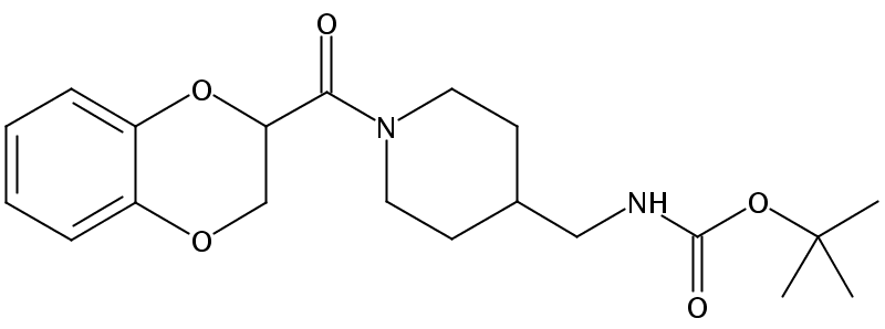 tert-Butyl ((1-(2,3-dihydrobenzo[b][1,4]dioxine-2-carbonyl)piperidin-4-yl)methyl)carbamate