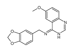 N-(1,3-benzodioxol-5-ylmethyl)-6-methoxyquinazolin-4-amine