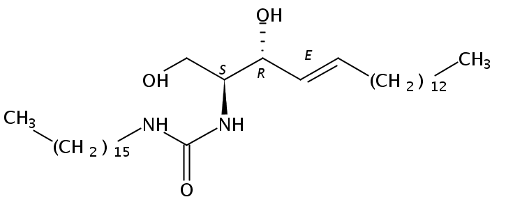 D-<i>erythro</i>-N-[2-(1,3-dihydroxy-4E-octadecene)]-N'-hexadecane-urea