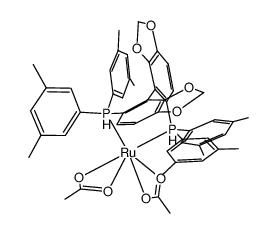 二乙酸根{(R)-(+)-5,5'-双[二(3,5-二基)次膦]-4,4'-双-1,3-苯并二氧杂环戊二烯}钌(II)