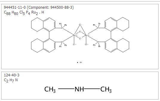 Dimethylammoniumdichlorotri(μ-chloro)bis[(S)-(-)-2,2'-bis(diphenylphosphino)-5,5',6,6',7,7',8,8'-octahydro-1,1'-binaphthyl]diru
