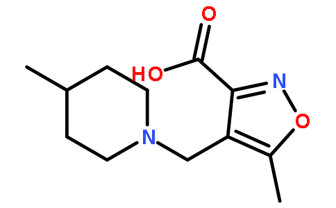 5-甲基-4-[(4-甲基哌啶-1-基)甲基]异噁唑-3-羧酸