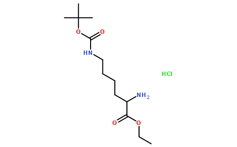 D-6-N-BOC-賴氨酸乙酯鹽酸(R-2-氨基-6-叔丁氧酰胺-己酸乙酯鹽酸鹽)