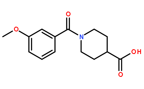 1-(3-甲氧基-苯甲酰)-哌啶-4-羧酸