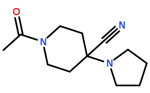 1-乙酰基-4-吡咯烷-1-基哌啶-4-甲腈