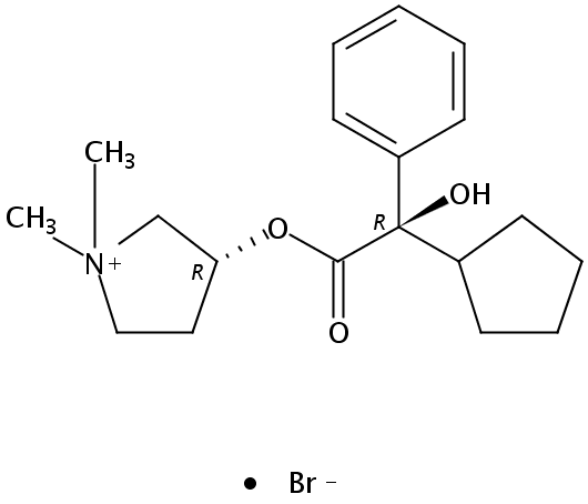 (3R)-3-[[(2R)-环戊基羟基苯基乙酰基]氧基]-1,1-二甲基吡咯烷溴化物