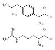 (2S)-2-amino-5-(diaminomethylideneamino)pentanoic acid,2-[4-(2-methylpropyl)phenyl]propanoic acid