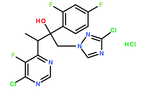 3-(6-氯-5-氟嘧啶-4-基)-2-(2,4-二氟苯基)-1-(1H-1,2,4-三氮唑-1-基)-2-丁醇盐酸盐
