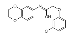 2-(3-chlorophenoxy)-N-(2,3-dihydro-1,4-benzodioxin-6-yl)acetamide