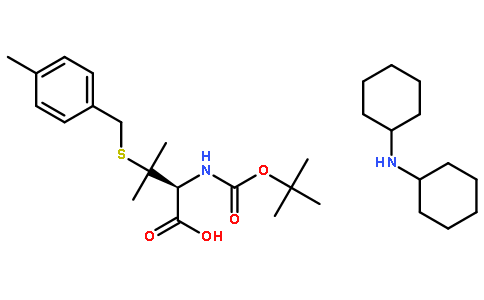 N-[叔丁氧羰基]-3-[[(4-甲基苯基)甲基]硫基]-D-缬氨酸二环己基铵盐