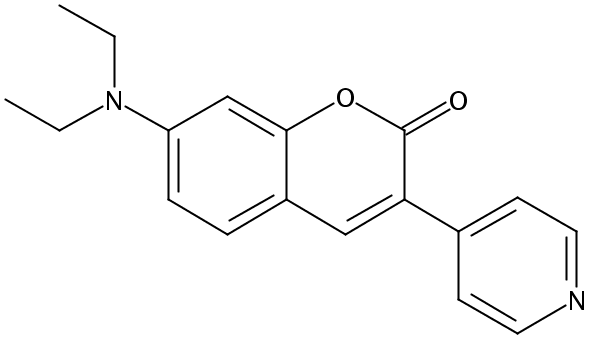 7-二乙胺基-3-吡啶-4-基-色烯-2-酮