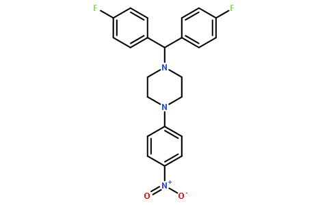 1-[Bis(4-fluorophenyl)methyl]-4-(4-nitrophenyl)piperazine