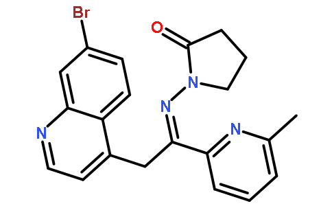 (Z)-1-(2-(7-溴喹啉-4-基)-1-(6-甲基吡啶-2-基)亚乙基氨基)吡咯烷-2-酮