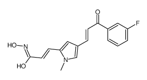 (E)-3-[4-[(E)-3-(3-fluorophenyl)-3-oxoprop-1-enyl]-1-methylpyrrol-2-yl]-N-hydroxyprop-2-enamide