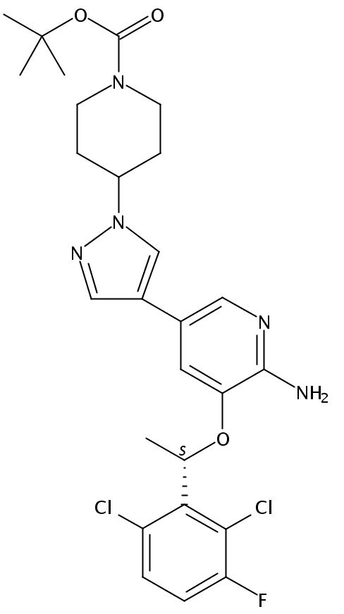 (S)-tert-Butyl 4-(4-(6-amino-5-(1-(2,6-dichloro-3-fluorophenyl)ethoxy)pyridin-3-yl)-1H-pyrazol-1-yl)piperidine-1-carboxylate