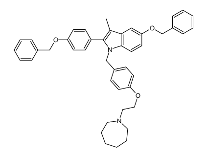 5-苄氧基-2-(4-苄氧基-苯基)-3-甲基-1-[4-(2-氮杂环庚烷-1-基-乙氧基)-苄基]-1H-吲哚