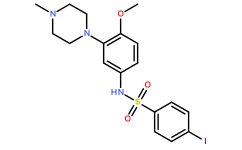 盐酸4-碘-N-[4-甲氧基-3-(4-甲基-1-哌嗪)苯基]苯磺酰胺