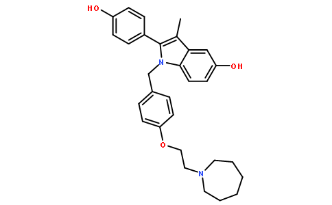 1-[[4-[2-(氮杂环庚烷-1-基)乙氧基]苯基]甲基]-2-(4-羟基苯基)-3-甲基-吲哚-5-醇