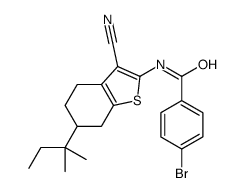 4-bromo-N-[3-cyano-6-(2-methylbutan-2-yl)-4,5,6,7-tetrahydro-1-benzothiophen-2-yl]benzamide