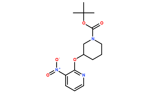 2-Methyl-2-propanyl 3-[(3-nitro-2-pyridinyl)oxy]-1-piperidinecarb oxylate