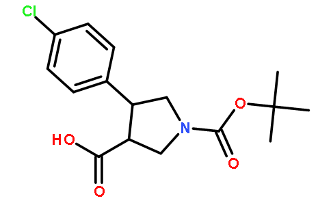 反式-1-boc-4-(4-氯苯基)-3-吡咯烷羧酸