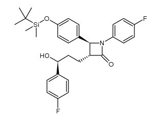 2-​Azetidinone, 4-​[4-​[[(1,​1-​dimethylethyl)​dimethylsilyl]​oxy]​phenyl]​-​1-​(4-​fluorophenyl)​-​3-​[(3S)​-​3-​(4-​fluorophenyl)​-​3-​hydroxypropyl]​-​, (3R,​4S)​