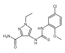1H-​Pyrazole-​3-​carboxamide, 4-​[[[(5-​chloro-​2-​methoxyphenyl)​amino]​thioxomethyl]​amino]​-​1-​ethyl-
