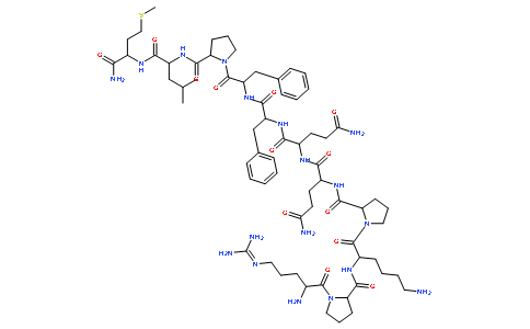 ARG-PRO-LYS-PRO-GLN-GLN-PHE-PHE-PRO-LEU-MET- NH2