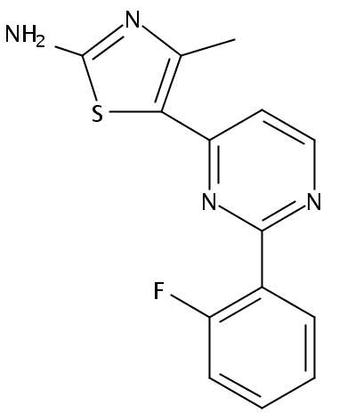 5-(2-(2-fluorophenyl)pyrimidin-4-yl)-4-methylthiazol-2-amine