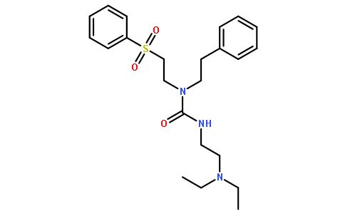 脲,N'-[2-(二乙胺基)乙基]-N-(2-苯基乙基)-N-[2-(苯磺酰)乙基]-