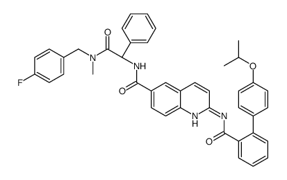 N-[(1S)-2-[(4-fluorophenyl)methyl-methylamino]-2-oxo-1-phenylethyl]-2-[[2-(4-propan-2-yloxyphenyl)benzoyl]amino]quinoline-6-carboxamide