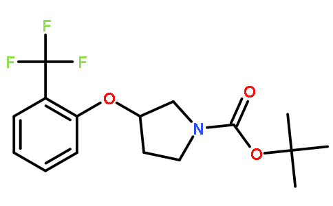 3-(2-(三氟甲基)苯氧基)吡咯烷-1-羧酸-(R)-叔丁酯