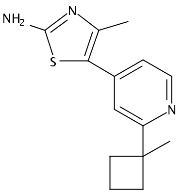4-methyl-5-(2-(1-methylcyclobutyl)pyridin-4-yl)thiazol-2-amine