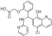 2-[2-[(5-氯-8-羟基-7-喹啉基)(2-吡啶基氨基)甲基]苯氧基]乙酸