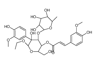 [(2R,3R,4S,5R,6R)-6-ethoxy-5-hydroxy-5-(4-hydroxy-3-methoxyphenyl)-2-(hydroxymethyl)-4-[(2S,3R,4R,5R,6S)-3,4,5-trihydroxy-6-methyloxan-2-yl]oxyoxan-3-yl] (E)-3-(4-hydroxy-3-methoxyphenyl)prop-2-enoate