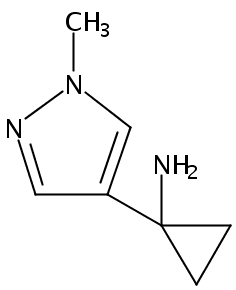 1-(1-methylpyrazol-4-yl)cyclopropan-1-amine