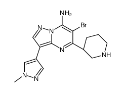 6-bromo-3-(1-methylpyrazol-4-yl)-5-[(3S)-piperidin-3-yl]pyrazolo[1,5-a]pyrimidin-7-amine