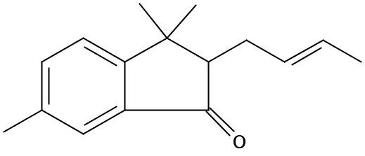 1H-Inden-1-one, 2-(2-buten-1-yl)-2,3-dihydro-3,3,6-trimethyl-