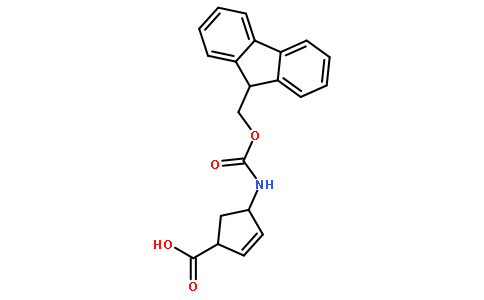 (-)-(1S,4r)-n-Fmoc-4-氨基环戊烯-2-羧酸