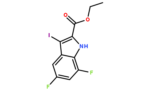 5,7-二氟-3-碘-1H-吲哚-2-羧酸乙酯