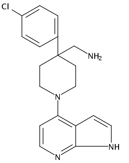 4-(4-氯苯基)-1-(1H-吡咯并[2,3-B]吡啶-4-基)-4-哌啶甲胺