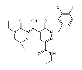 (6S)-2-[(3-chloro-4-fluorophenyl)methyl]-N,8-diethyl-10-hydroxy-6-methyl-1,9-dioxo-6,7-dihydropyrazino[5,6]pyrrolo[1,3-b]pyridazine-4-carboxamide