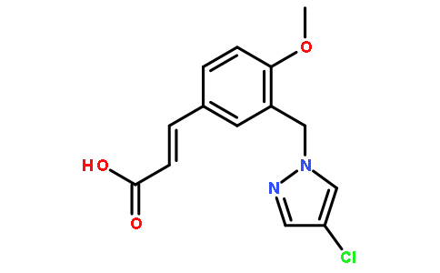 (2E)-3-{3-[(4-Chloro-1H-pyrazol-1-yl)methyl]-4-methoxyphenyl}acrylic acid