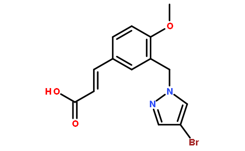 (2E)-3-{3-[(4-Bromo-1H-pyrazol-1-yl)methyl]-4-methoxyphenyl}acrylic acid
