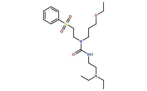 脲,N'-[2-(二乙胺基)乙基]-N-(3-乙氧基丙基)-N-[2-(苯磺酰)乙基]-