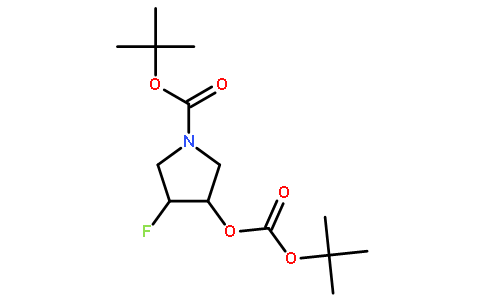 2-Methyl-2-propanyl (3R,4R)-3-fluoro-4-({[(2-methyl-2-propanyl)ox y]carbonyl}oxy)-1-pyrrolidinecarboxylate