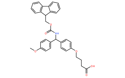 4-(4-(((((9H-芴-9-基)甲氧基)羰基)氨基)(4-甲氧基苯基)甲基)苯氧基)丁酸