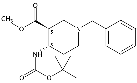 反式-1-苄基-4-BOC-氨基哌啶-3-甲酸甲酯